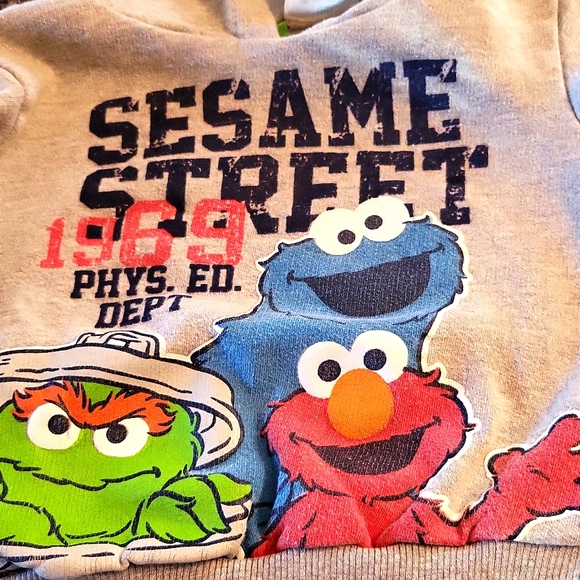 Sesame Street characters light grey pullover hoodie - Picture 5 of 5